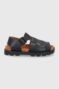 Kožené sandále Camper Brutus Sandal dámske, čierna farba, na platforme