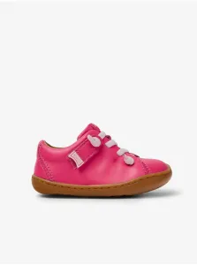 Dark Pink Girly Leather Shoes Camper - Unisex #697103