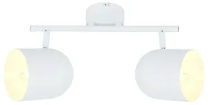 Candellux Biele stropné svietidlo Azuro pre žiarovku 2x E27 92-63250