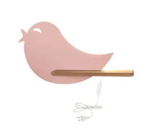 Candellux Nástenné svietidlo policové 5W, ružový vtáčik - s napájacím káblom 21-85054