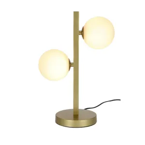 Candellux Mosadzná stolová lampa Kama pre žiarovku 2x G9 42-73433