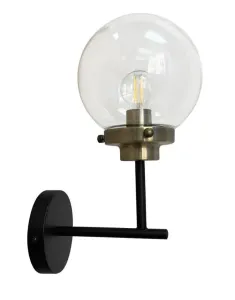 Candellux Čierno-patinové nástenné svietidlo Lens pre žiarovku 1x E14 21-01283