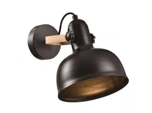 Candellux Čierne nástenné svietidlo Reno pre žiarovku 1x E27 21-76748