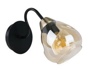 Candellux Čierno-zlaté nástenné svietidlo Unica pre žiarovku 1x E27 21-00866