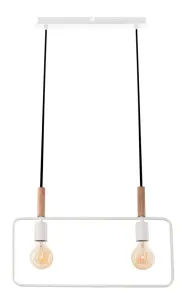 Závesná lampa FRAME 2xE27 Biela