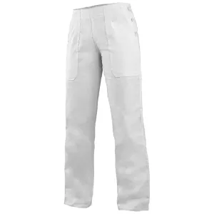 Canis (CXS) Dámske biele pracovné nohavice DARJA 145 s pasom do gumy - 36
