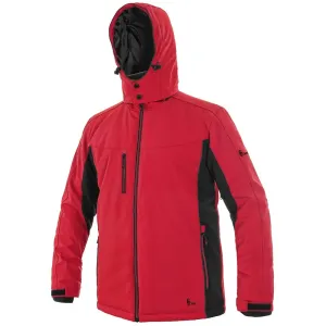 Canis (CXS) Pánska zateplená softshellová bunda VEGAS - Červená / čierna | M