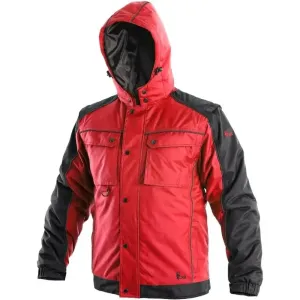 Pánska zimná bunda CXS Irvine 2v1 - veľkosť: M, farba: červená/čierna