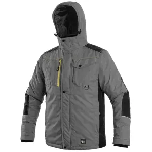 Zimná pracovná bunda CXS Baltimore - veľkosť: 5XL, farba: sivá/čierna