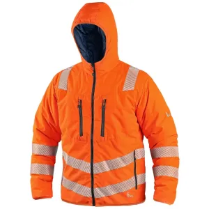 Canis (CXS) Pánska zimná obojstranná reflexná bunda CXS CHESTER - Oranžová / tmavomodrá | S