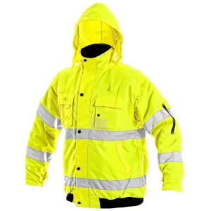 Canis (CXS) Zimná reflexná bunda s odopínateľnými rukávmi LEEDS - Žltá | L