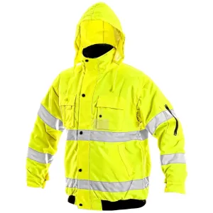 Canis (CXS) Zimná reflexná bunda s odopínateľnými rukávmi LEEDS - Žltá | XXL