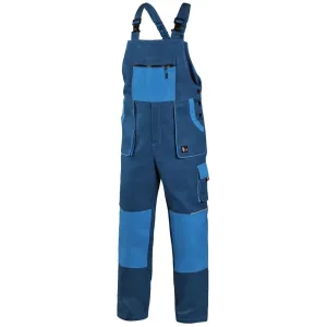 Canis (CXS) Pracovné nohavice s náprsenkou CXS LUXY ROBIN - Modrá / modrá | 50