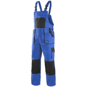 Canis (CXS) Pracovné nohavice s náprsenkou CXS LUXY ROBIN predĺžené - Modrá / čierna | 50
