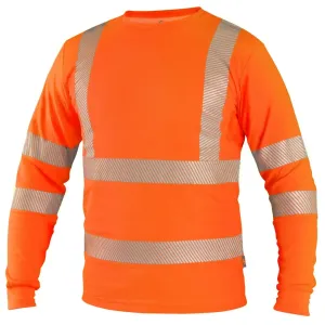 Canis (CXS) Pánske reflexné tričko s dlhým rukávom CXS OLDHAM - Oranžová | L