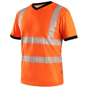 Canis (CXS) Reflexné tričko CXS RIPON - Oranžová / čierna | XXXL