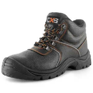 Zimná bezpečnostná členková obuv CXS Stone Apatit Winter S3 SRC - veľkosť: 49, farba: čierna/oranžová