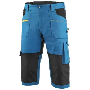 Pánske strečové montérkové 3/4 nohavice CXS Stretch - veľkosť: 50, farba: modrá/čierna