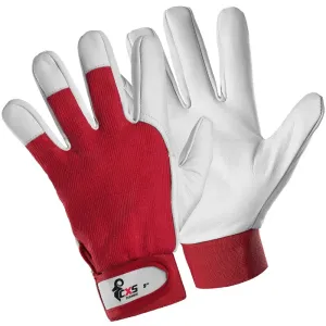 Kombinované pracovné rukavice CXS Technik - veľkosť: 11/XXL, farba: červená/biela