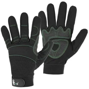 Kombinované pracovné rukavice CXS Ge-kon - veľkosť: 9/L, farba: čierna