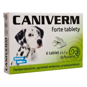 Caniverm forte - tablety na odčervenie psov 6tbl 0,7g