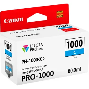 Canon PFI-1000C, 0547C001 azúrová (cyan) originálna atramentová cartridge