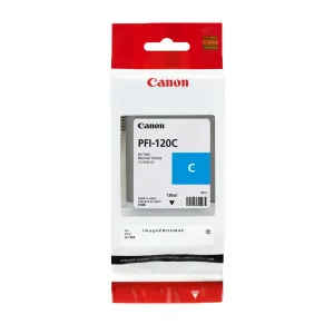 Canon originálna cartridge PFI120C, cyan, 130ml, 2886C001, Canon TM-200, 205, 300, 305