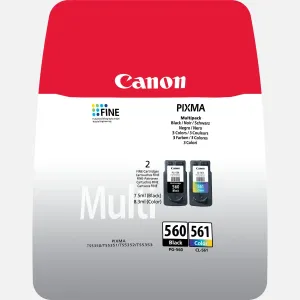 MultiPack CANON PG-560 - originálna cartridge, čierna + farebná, 1x7,5ml/1x8,3ml multipack