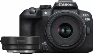 Canon EOS R10 Body + EF-EOS R + RF-S 18-45mm IS STM Black