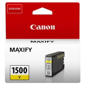 Canon originálna cartridge PGI-1500 Y, yellow, 300 str., 4.5ml, 9231B001, Canon MAXIFY MB2050,MB2150,MB2155,MB2350,MB2750,MB2755