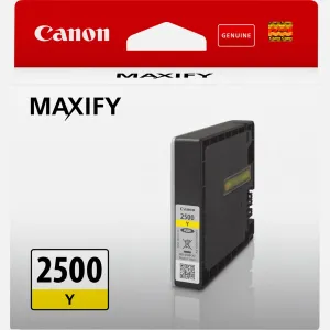 Canon originálna cartridge PGI-2500 Y, yellow, 9.6ml, 9303B001, Canon MAXIFY iB4050,iB4150,MB5050,MB5150,MB5350,MB5450