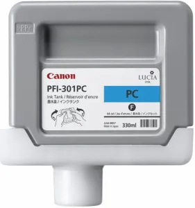 Canon PFI-301PC, 1490B001 foto azúrová (photo cyan) originálna cartridge