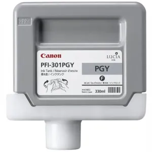 Canon PFI-301PGY, 1496B001 foto sivá (photo grey) originálna cartridge