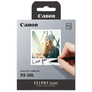 Canon XS-20L 4119C002, 20 ks, samolepiaci fotopapier + atramentová fólia, termosublimačný, biely