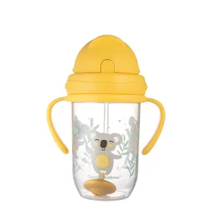 Canpol babies Exotic Animals Non-Spill Expert Cup With Weighted Straw Yellow 270 ml šálka pre deti