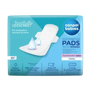 Canpol babies Breathable & Discreet Day Postpartum Pads With Wings 10 ks pôrodnícke vložky pre ženy