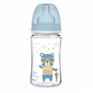 Canpol babies Bonjour Paris Easy Start Anti-Colic Bottle Blue 3m+ 240 ml dojčenská fľaša pre deti