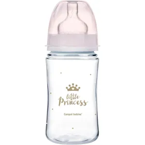 Canpol babies Royal Baby Easy Start Anti-Colic Bottle Little Princess 3m+ 240 ml dojčenská fľaša pre deti