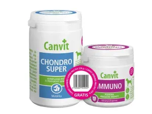Canvit Chondro Super pre Psy 230g + Canvit Immuno pre Psy 100g Zdarma