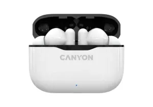 Canyon TWS-3, True Wireless slúchadlá v klasickom dizajne, biele