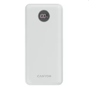 Powerbanka Canyon s digitálnym displejom 1 x USB-C/ 2x USB-A 20000, biela CNE-CPB2002W