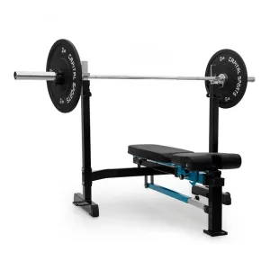 Capital Sports Benchex, posilňovacia lavica, šikmá a plochá lavička, do 250 kg, modrá