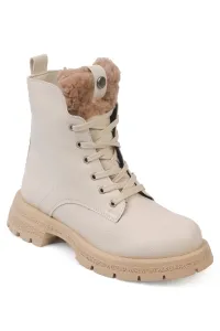 Capone Outfitters Lace Up Shearling Trac Sole Women's Boots