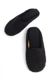 Capone Outfitters Women's Slippers Plush Black Indoor Slippers #8974731