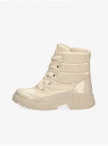 Zimná obuv pre ženy Caprice - béžová #6236934
