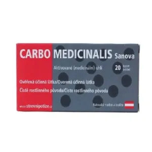 CARBO Medicinalis Sanova na trávenie 20 tabliet