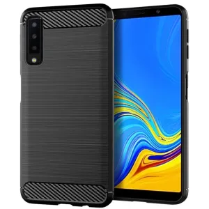 Pevné silikónové puzdro Forcell Carbon pre Samsung Galaxy A7 2018 čierne