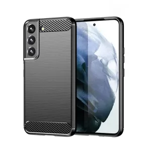 Puzdro Carbon Lux TPU Samsung Galaxy S22 - čierne
