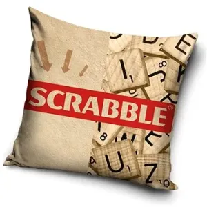 CARBOTEX obliečka na vankúšik Drevené Scrabble 40 × 40 cm
