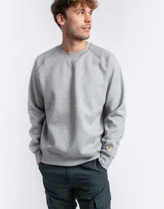 Carhartt WIP Chase Sweat Grey Heather/Gold S